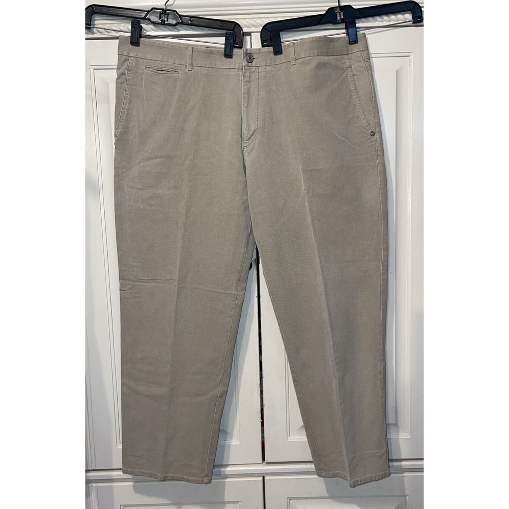 Tommy Bahama‎ Pants Men 42x30 Beige Straight Silk Cotton Beach Resort Preppy